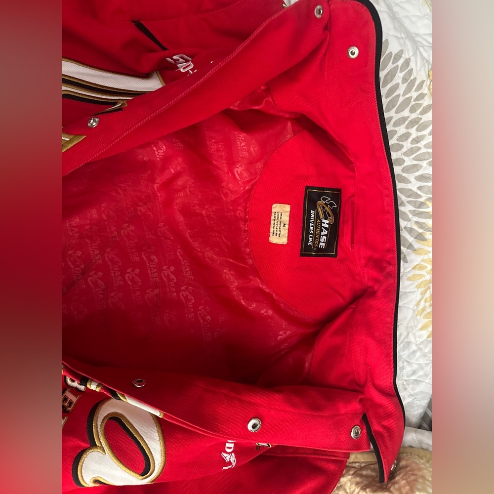 Budweiser Red Racing Jacket with Embroidered Logos - Picture 3 of 7